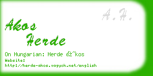 akos herde business card